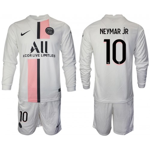 Paris Saint-Germain PSG Neymar JR 10 Fodboldtrøjer Børn Udebanesæt 2021/22 Langærmet Paris Saint-Germain PSG Neymar JR 10 Fodboldtrøjer Børn Udebanesæt 2021/22 Langærmet